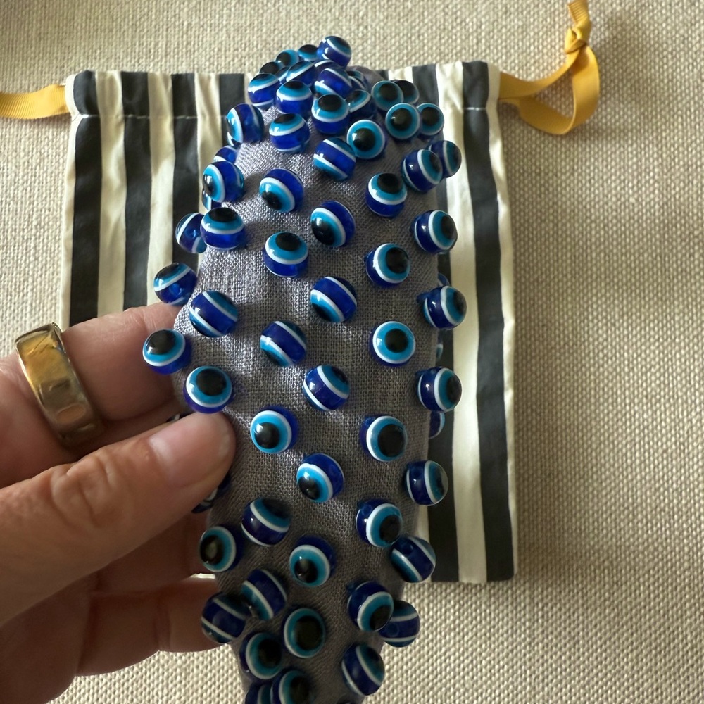 Lele Sadoughi Evil Eye Knit Knotted Headband - Picture 4 of 4